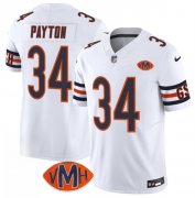 Men's Chicago Bears #34 Walter Payton White 2025 F.U.S.E. With VMH Patch Vapor Untouchable Limited Football Stitched Jersey Cheap Wholesale