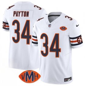 Men\'s Chicago Bears #34 Walter Payton White 2025 F.U.S.E. With VMH Patch Vapor Untouchable Limited Football Stitched Jersey Cheap Wholesale