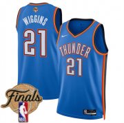 Men's Oklahoma City Thunder #21 Aaron Wiggins Blue 2025 Icon Edition Stitched Basketball Jersey Cheap