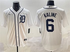 Men\'s Detroit Tigers #6 Al Kaline White Cool Base Stitched Baseball Jersey