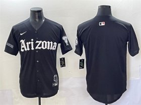 Men\'s Arizona Diamondbacks Blank Black \'Gothic Desert Fang Edition\' Vapor Premier Limited Stitched Baseball Jersey