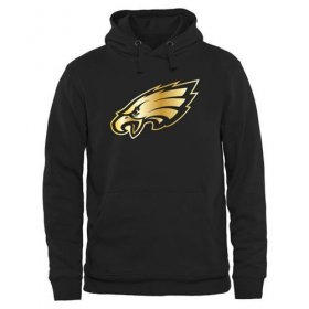 Wholesale Cheap Men\'s Philadelphia Eagles Pro Line Black Gold Collection Pullover Hoodie