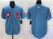 Cheap Men's Chicago Cubs Blank Blue 2025 Tokyo Series 2nd Alternate Limited Stitched Baseball Jersey