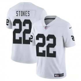 Men\'s Las Vegas Raiders #22 Eric Stokes White 2025 Vapor Football Stitched Jersey Cheap
