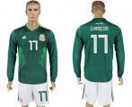 Wholesale Cheap Mexico #17 J.Rascon Home Long Sleeves Soccer Country Jersey