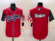 Cheap Men's Los Angeles Dodgers Team Big Logo Red Limited Stitched Baseball Jersey