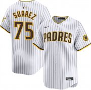 Cheap Men's San Diego Padres #75 Robert Suarez White 2024 Home Limited Stitched Baseball Jersey