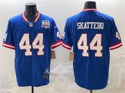 Men's New York Giants #44 Cam Skattebo Royal 2025 Draft F.U.S.E. 100th Season & State Patch Vapor Limited Football Stitched Jersey Cheap
