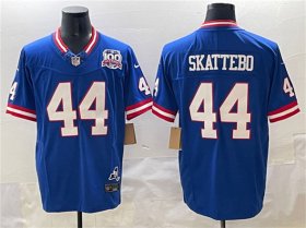 Men\'s New York Giants #44 Cam Skattebo Royal 2025 Draft F.U.S.E. 100th Season & State Patch Vapor Limited Football Stitched Jersey Cheap