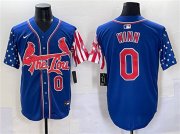 Cheap Men's St. Louis Cardinals #0 Masyn Winn Royal Independence Day Vapor Premier Limited Stitched Baseball Jersey