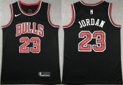 Cheap Men's Chicago Bulls #23 Michael Jordan Black Stitched Basketball Jersey