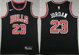Cheap Men\'s Chicago Bulls #23 Michael Jordan Black Stitched Basketball Jersey