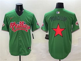 Cheap Men\'s Philadelphia Phillies Green Phanatic Limited Stitched Jersey