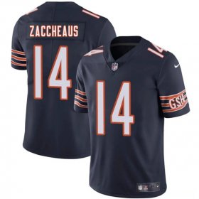 Men\'s Chicago Bears #14 Olamide Zaccheaus Navy 2025 Vapor Football Stitched Jersey Cheap