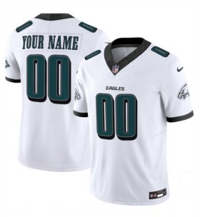 Men\'s Philadelphia Eagles Active Player Custom White 2024 New F.U.S.E. Vapor Untouchable Limited Football Stitched Jersey Cheap Wholesale