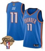 Men's Oklahoma City Thunder #11 Isaiah Joe Blue 2025 Icon Edition Stitched Basketball Jersey Cheap