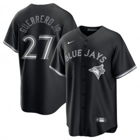 Men\'s Toronto Blue Jays #27 Vladimir Guerrero Jr. Black Lights Out Limited Stitched Jersey