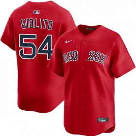 Men\'s Boston Red Sox #54 Lucas Giolito Red 2025 Alternate Limited Stitched Baseball Jersey