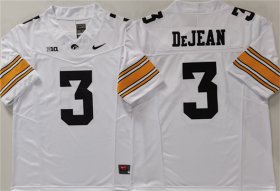 Cheap Men\'s Iowa Hawkeyes #3 Cooper DeJean White F.U.S.E. Stitched Jersey