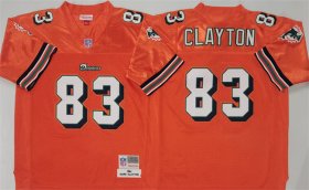 Men\'s Miami Dolphins #83 Mark Clayton Orange Throwback Stitched Football Jersey