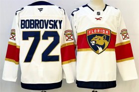 Men\'s Florida Panthers #72 Sergei Bobrovsky White 2024-25 Home Stitched Hockey Jersey
