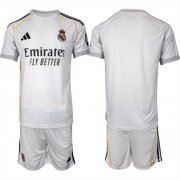 Cheap Men's Real Madrid Blank 25-26 White Home Soccer Jersey Suit