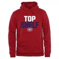 Wholesale Cheap Montreal Canadiens Top Shelf Pullover Hoodie Red