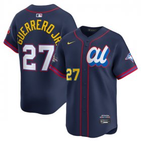 Cheap Men\'s American League #27 Vladimir Guerrero Jr. Navy 2025 All-Star Edition Limited Stitched Baseball Jersey