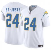 Cheap Men's Los Angeles Chargers #24 Benjamin St-Juste White 2024 F.U.S.E. Vapor Limited Football Stitched Jersey