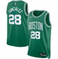 Cheap Men's Boston Celtics #28 Hugo Gonzalez Kelly Green 2024 Draft Icon Edition Stitched Basketball Jersey