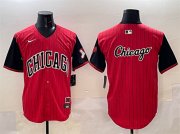 Cheap Men's Chicago White Sox Team Big Logo Red Black 2025 City Connect Limited Stitched Baseball Jersey