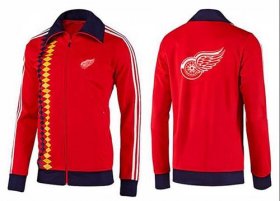 Wholesale Cheap NHL Detroit Red Wings Zip Jackets Orange-2