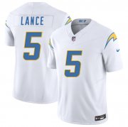 Cheap Men's Los Angeles Chargers #5 Trey Lance White 2025 F.U.S.E. Vapor Limited Football Stitched Jersey