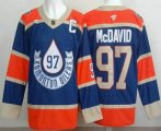 Cheap Men's Edmonton Oilers #97 Connor McDavid Blue Heritage Classic Authentic Jersey