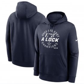 Cheap Men\'s Dallas Cowboys Navy 2023 NFC East Division Champions Locker Room Trophy Collection Club Pullover Hoodie