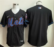 Men's New York Mets Blank Black 2025 Limited Stitched Baseball Jersey Cheap Wholesale