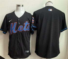 Men\'s New York Mets Blank Black 2025 Limited Stitched Baseball Jersey Cheap Wholesale