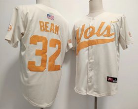 Men\'s Tennessee Volunteers #32 Drew Beam White Stitched Jersey