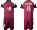 Wholesale Cheap Men 2020-2021 club Paris Saint-Germain away 8 red Soccer Jerseys