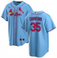 Cheap Men's St. Louis Cardinals #35 Brandon Crawford Blue Cool Base Stitched Baseball Jersey