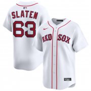 Cheap Men's Boston Red Sox #63 Justin Slaten White 2025 Home Limited Stitched Baseball Jersey