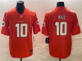 Cheap Men\'s Miami Dolphins #10 Tyreek Hill Orange Vapor Untouchable Limited Football Stitched Jersey