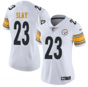 Women's Pittsburgh Steelers #23 Darius Slay White 2025 Vapor Untouchable Limited Football Stitched Jersey(Run Small) Cheap Wholesale