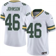 Men's Green Bay Packers #46 Amar Johnson White 2025 Vapor Untouchable Limited Football Stitched Jersey Cheap Wholesale