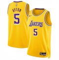 Cheap Men's Los Angeles Lakers #5 Deandre Ayton Yellow Icon Edition Stitched Basketball Jersey