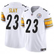Cheap Men's Pittsburgh Steelers #23 Darius Slay Jr. White 2025 F.U.S.E. Vapor Untouchable Limited Football Stitched Jersey