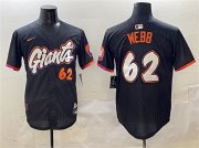 Cheap Men's San Francisco Giants #62 Logan Webb Anthracite 2025 City Connect Limited Stitched Baseball Jersey
