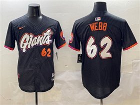 Cheap Men\'s San Francisco Giants #62 Logan Webb Anthracite 2025 City Connect Limited Stitched Baseball Jersey