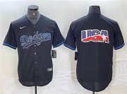 Cheap Men's Los Angeles Dodgers Team Big Logo Black Fashion Stitched Baseball Jerseys