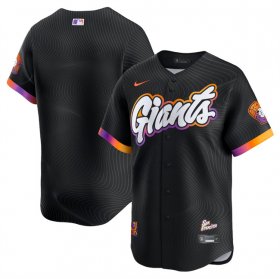 Cheap Men\'s San Francisco Giants Blank Anthracite 2025 City Connect Limited Stitched Baseball Jersey
